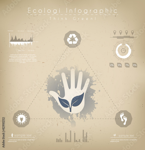 Abstract ecology business template. Vector illustration.