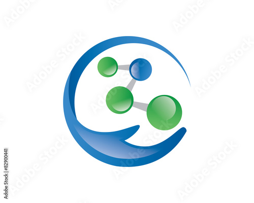Molecule Vector Logo Graphic