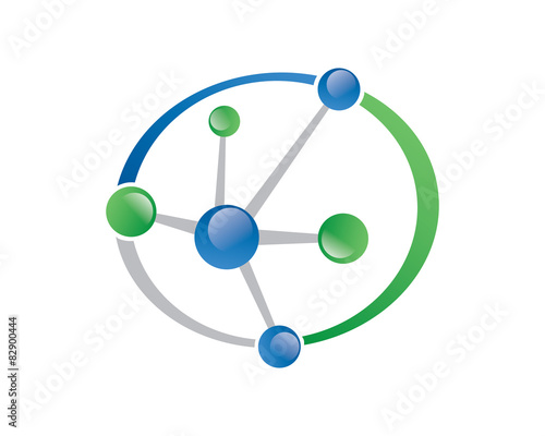 Molecule Vector Logo Graphic