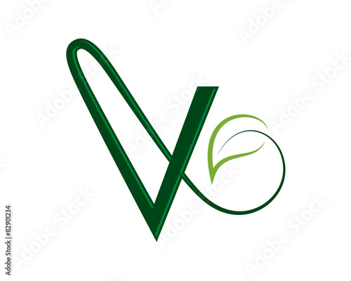 V Logo Template photo