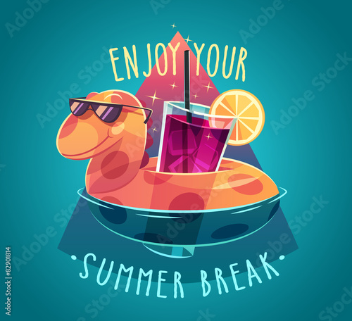 Summer card / poster / template. Vector illustration.