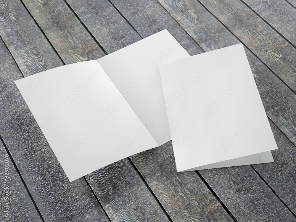Blank template of folded brochure A4 Size Blank template of folded brochure A4 Size