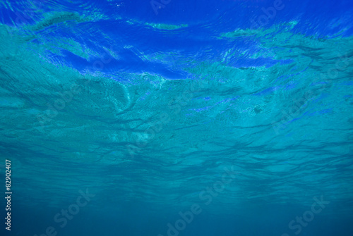 Water surface from underwater