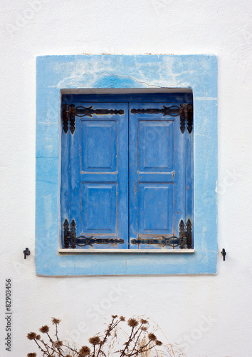 Window of a house on Santorini island, Greece