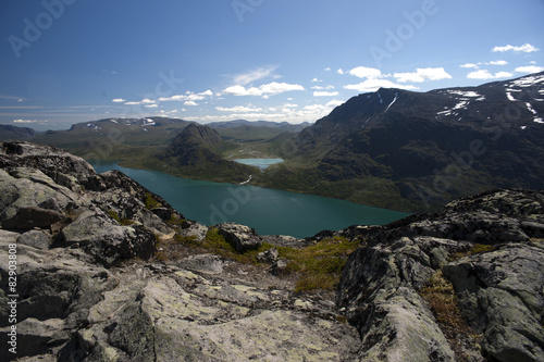 Besseggen Ridge in Jotunheimen National Park, Norway photo