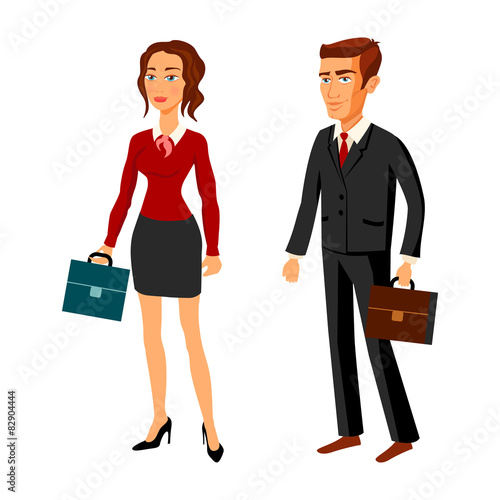 set characters design. office team. vector. man women