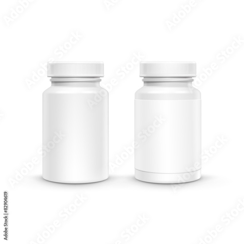 Vector Blank Plastic Packaging Bottle for Pills