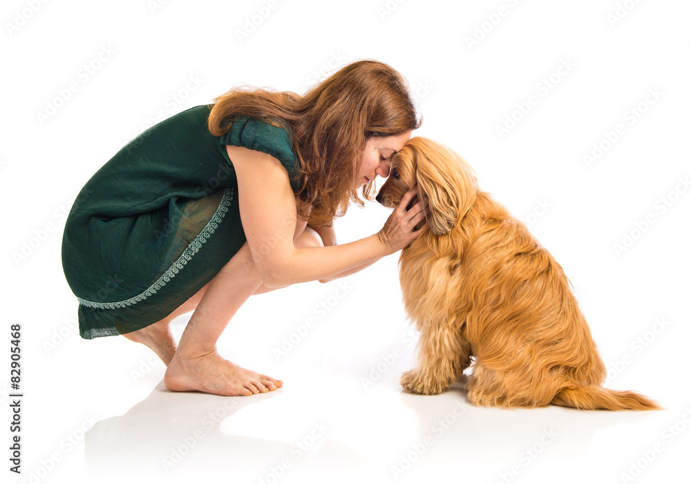 Woman with her dog