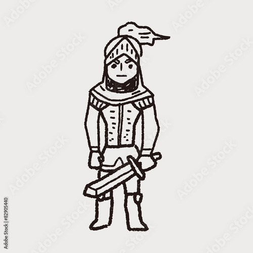 Wallpaper Mural knight doodle Torontodigital.ca