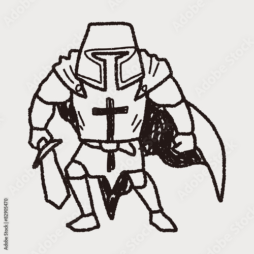 Wallpaper Mural knight doodle Torontodigital.ca