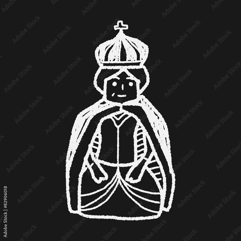 Obraz premium queen doodle