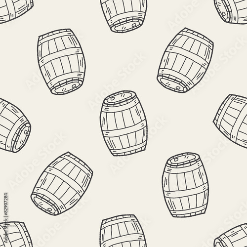 cask doodle seamless pattern background