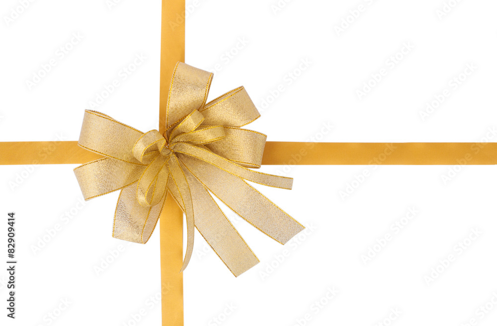 Fototapeta premium Shiny blond ribbon.