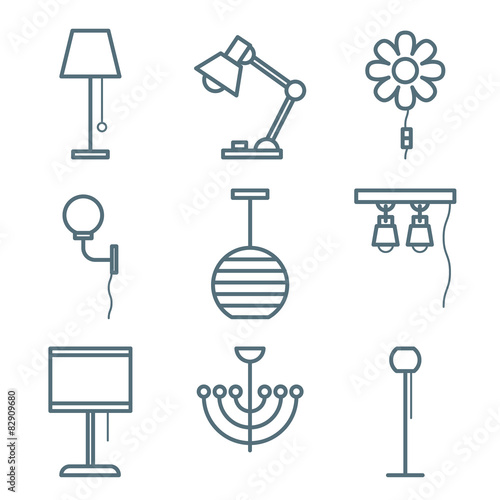 Home Furniture Icons Set