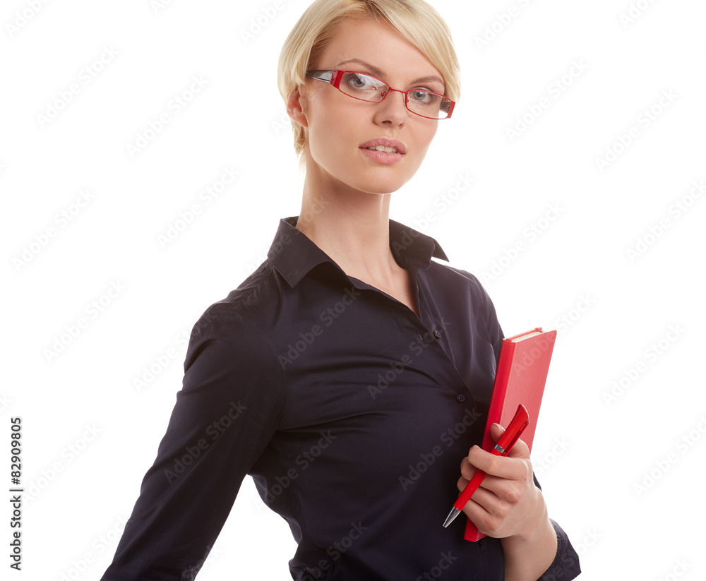 Portrait of attractive blond businesswoman with arms crossed iso Portrait of attractive blond businesswoman with arms crossed iso
