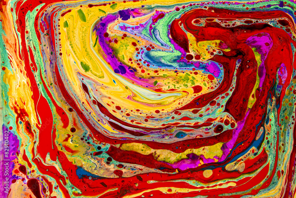 structure of Liquid colorful paint. 