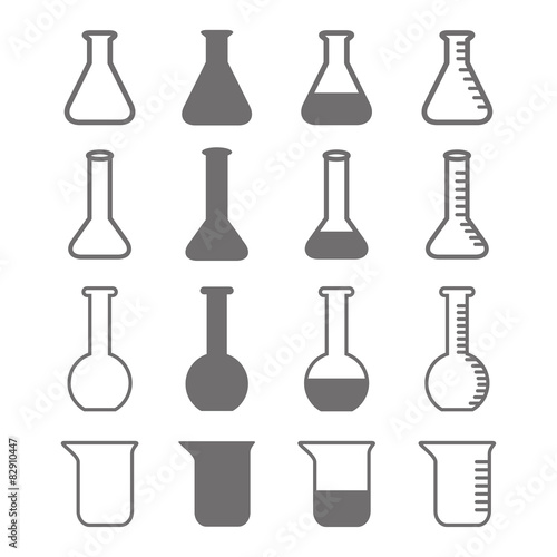 Obraz na płótnie beaker icons w salonie