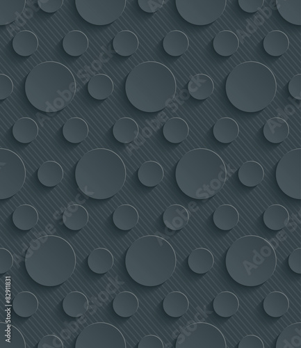 3D Dark Gray Seamless Perforated Wallpaper.
