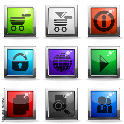 web site vector icon set