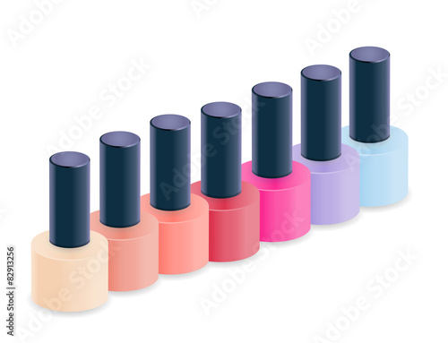 Realistic Nail Polish Vector Illustration