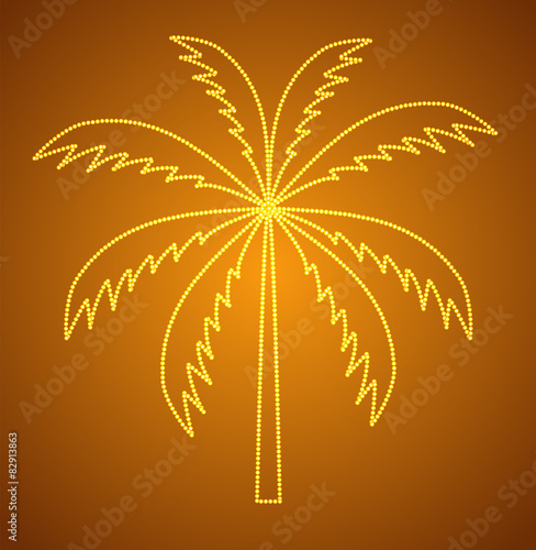 Silhouette of Palm Tree. Vector illustration