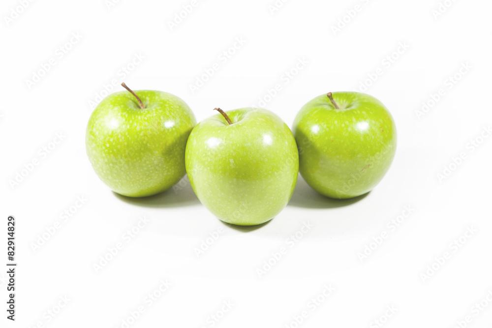 green apple on white background green apple on white background