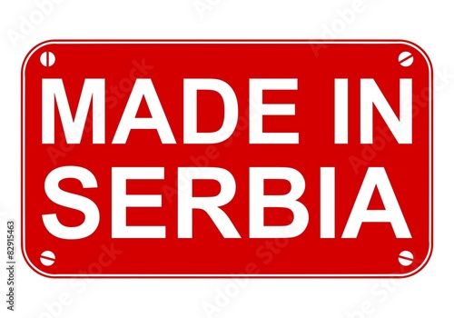 Made in Serbia sign