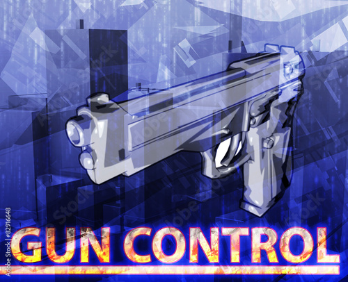 Gun control Abstract concept digital illustration