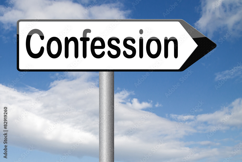 confession sign