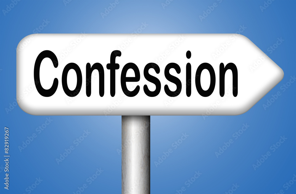 confession sign