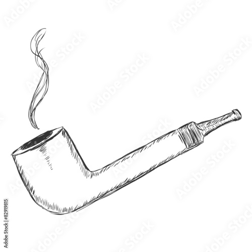 Vector Single Sketch Tobacco Pipe - Lovat.