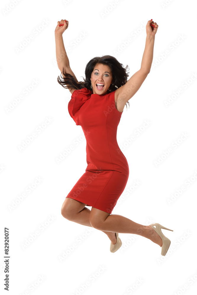 Businesswoman Jumping Businesswoman Jumping