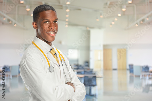 Young African Americna Doctor Smiling photo