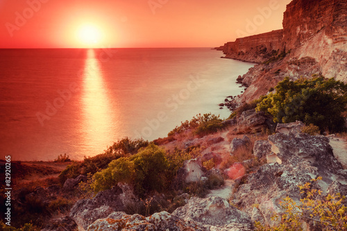 Sunset over cape Fiolent 