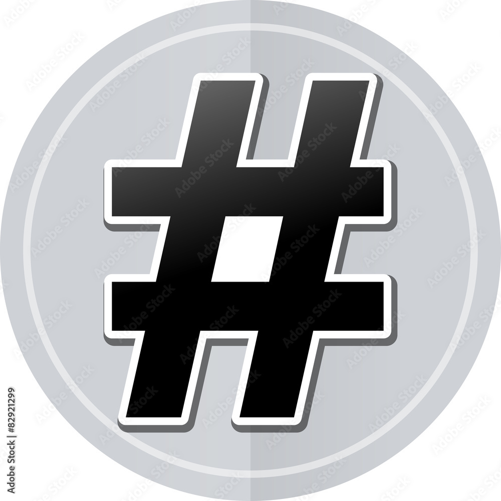 Fototapeta premium hashtag sticker icon