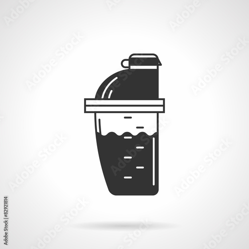 Protein shaker black vector icon
