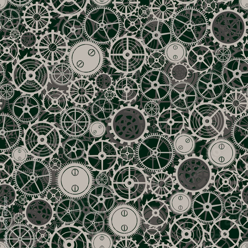 Seamless rusty cogwheel pattern.