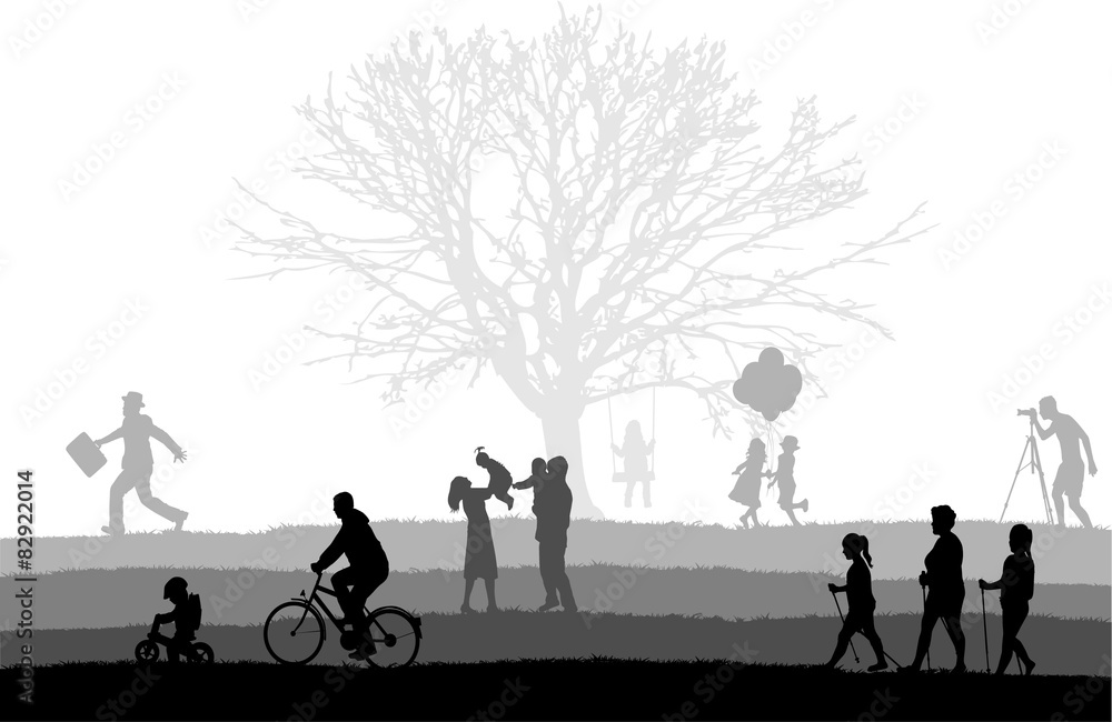 Silhouettes of people on the outside. Silhouettes of people on the outside.