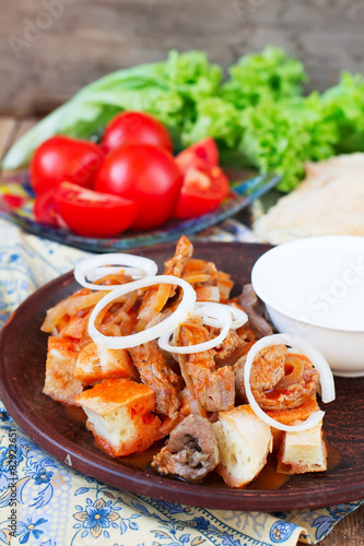 Iskender kebab - traditional turkish food