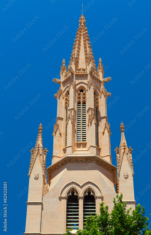Christian church in gothic style. Majorca, Spain.