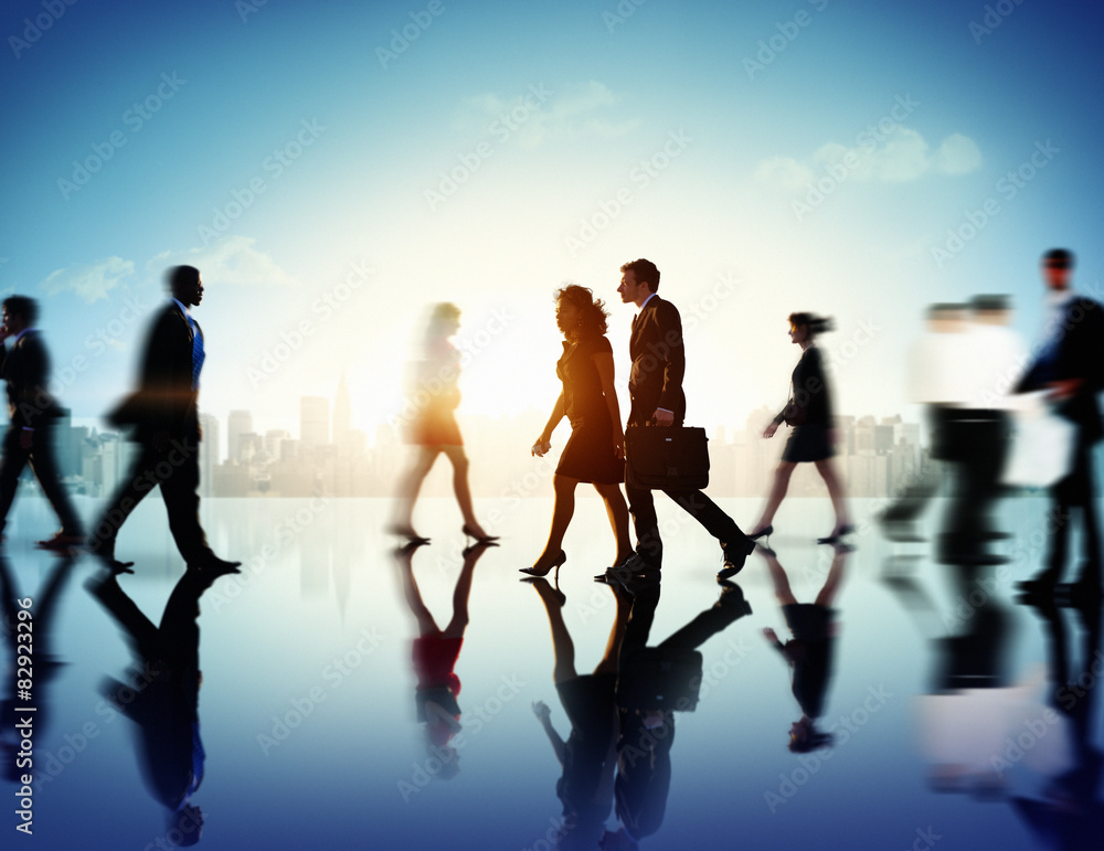 Crowd People City Life Commuter Connection Concept Crowd People City Life Commuter Connection Concept