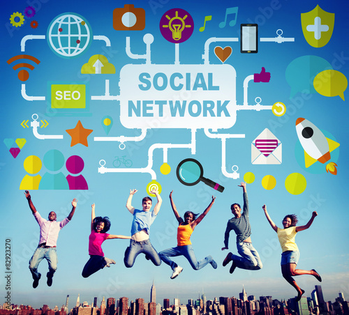 Social Network Internet Connection Sharing Concept