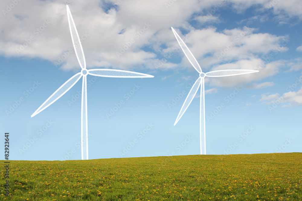 Renewable Wind Energy Imagined Concept Renewable Wind Energy Imagined Concept