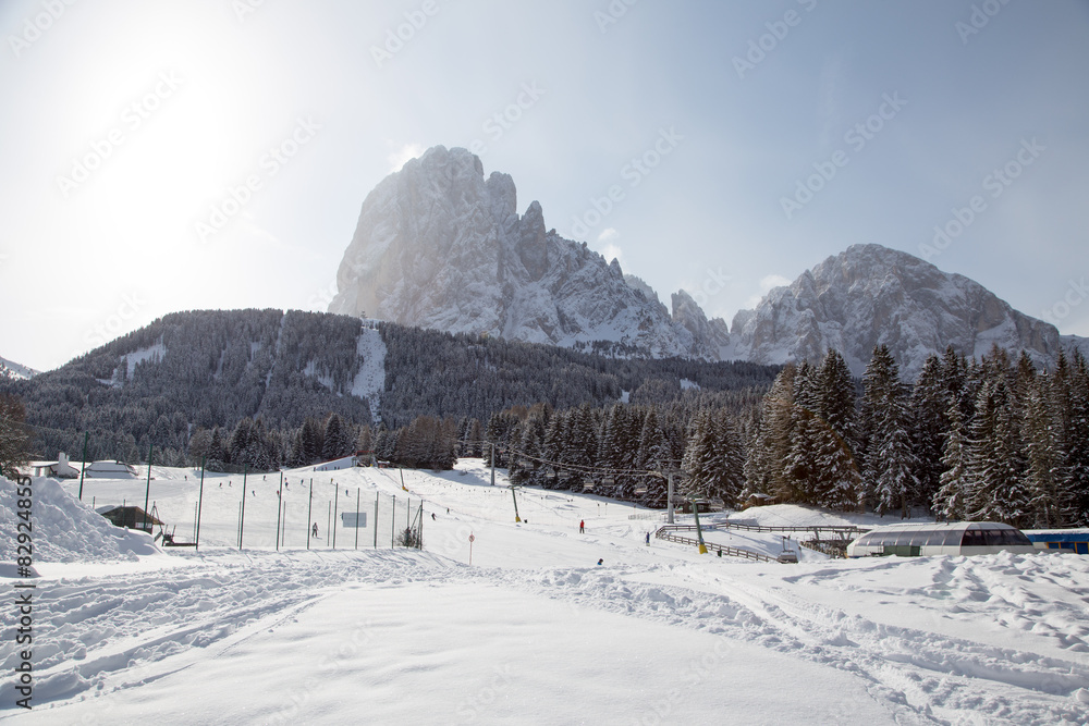 Fototapeta premium Ski lift in the mountains