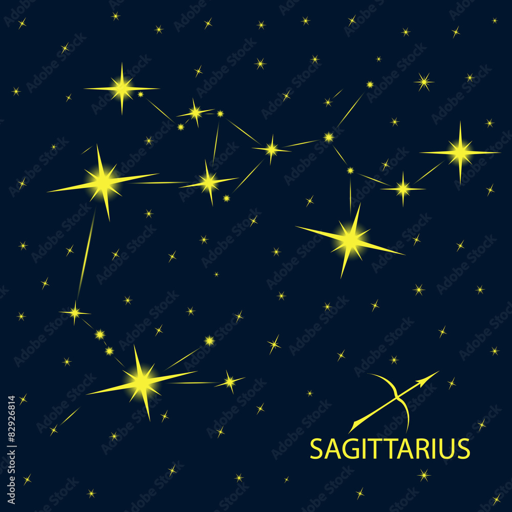 Fototapeta premium Zodiacal constellations SAGITTARIUS.