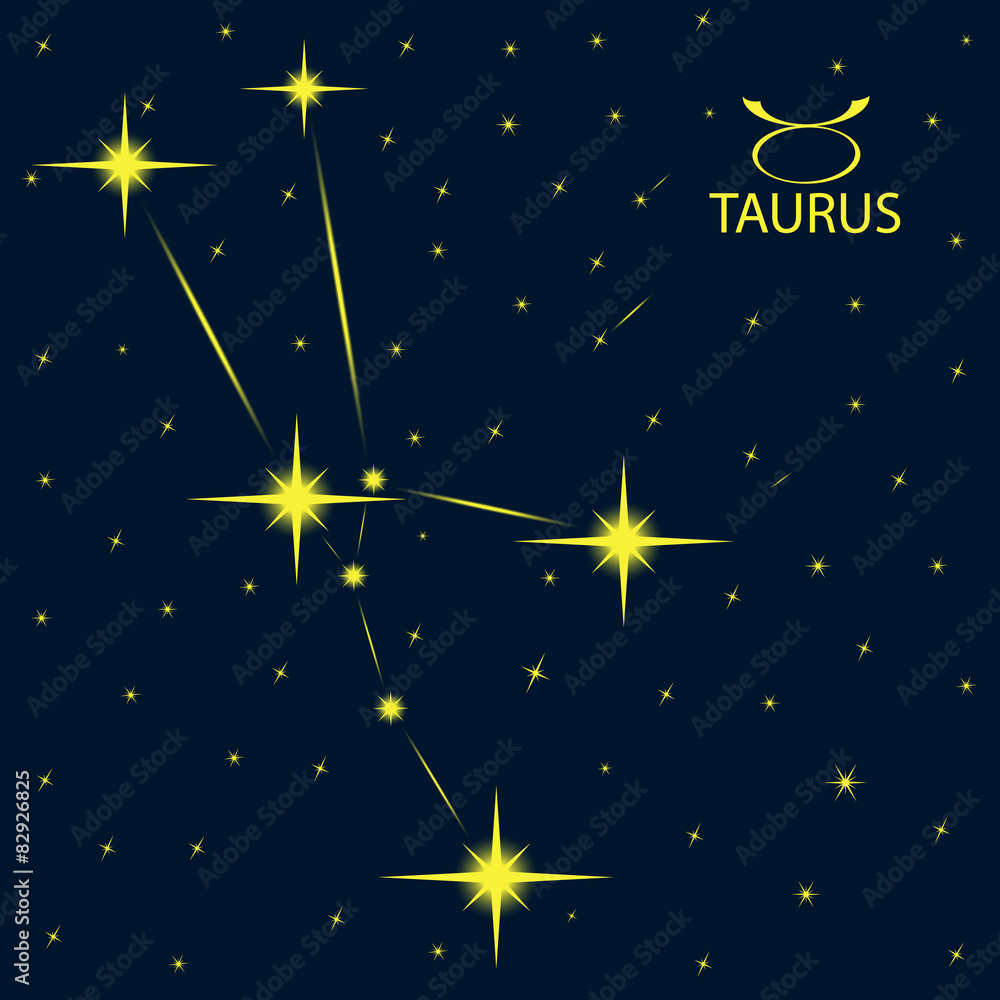 Fototapeta premium Zodiacal constellations TAURUS.
