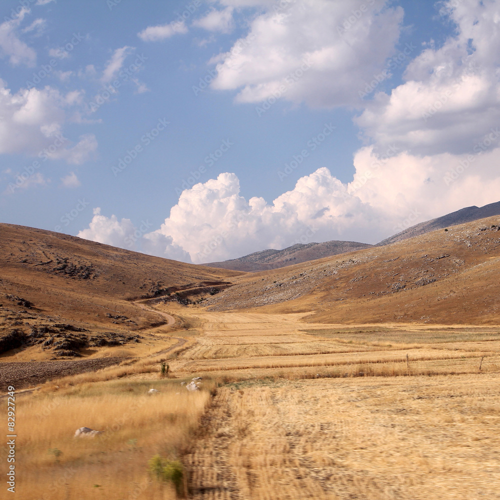 Turkish landscape; photo taken in Anatolia region. Turkish landscape; photo taken in Anatolia region.