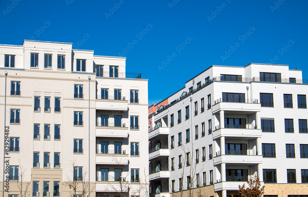 Modern blocks of flats seen in Berlin