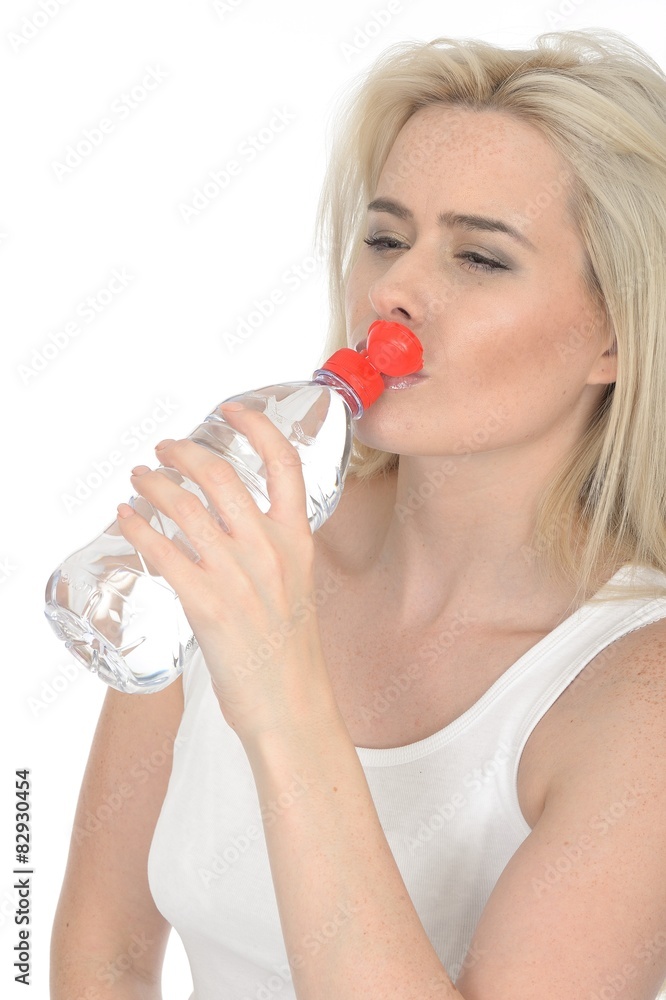 Woman Holding A Bottle Of Mineral Water Woman Holding A Bottle Of Mineral Water