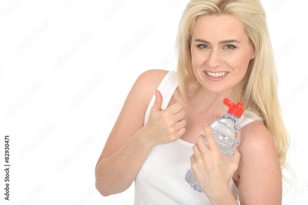 Woman Holding A Bottle Of Mineral Water Woman Holding A Bottle Of Mineral Water